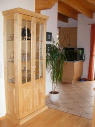 Glasvitrine in Ahorn
